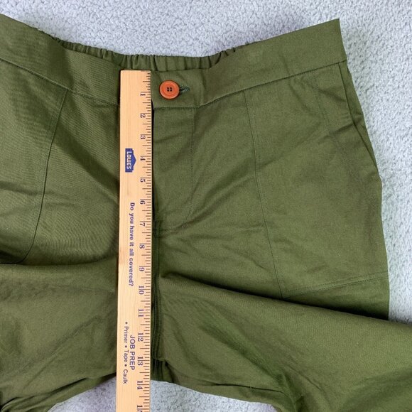 Pamut Apparel Frankie Pant Womens Large Olive Slim Tapered Leg Cotton Twill NEW - Picture 14 of 16
